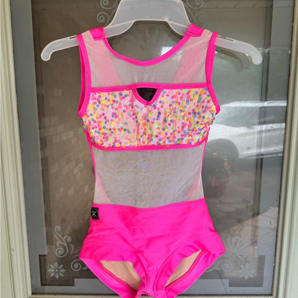 Pink Multi-Sequin KK Leotard
